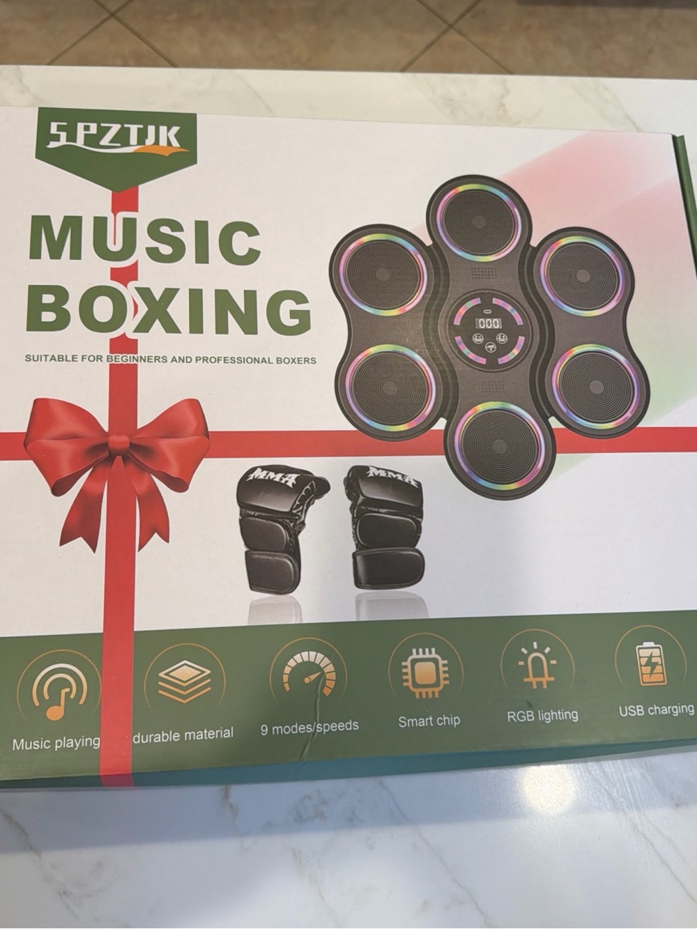 Music Boxing Target Electronic Strike Pad Trainer 9 Modes RGB USB New